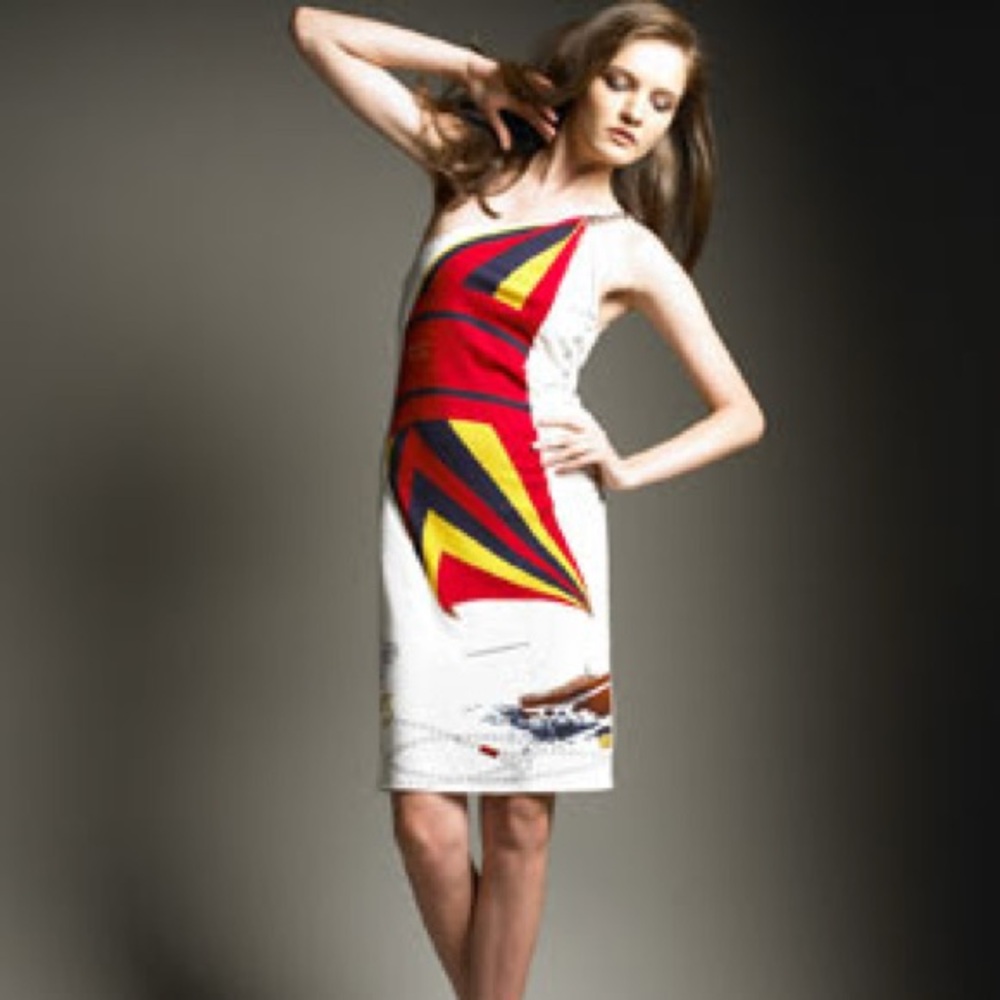Ralph Lauren Black Label Lucille Sail Print Dress size 4